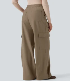 Pants|Cargo Pants<HALARA High Waisted Wide Leg Casual Cargo Pants with Pockets