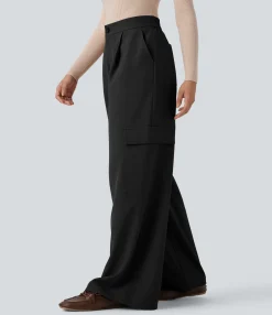 Pants|Cargo Pants<HALARA High Waisted Wide Leg Casual Cargo Pants with Pockets