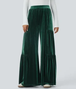 Pants|High-Waisted Pants<HALARA High Waisted Wide Leg Velvet Casual Pants