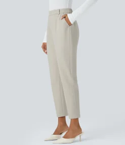 High-Waisted Pants|Work Pants<HALARA High Waisted Zipper Pocket Work Pants