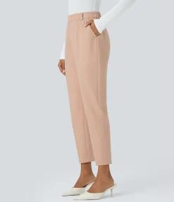 High-Waisted Pants|Work Pants<HALARA High Waisted Zipper Pocket Work Pants