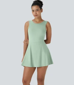 Mini Dresses|Active Dresses<HALARA 2-in-1 Pocket Mini Flare Golf Active Dress