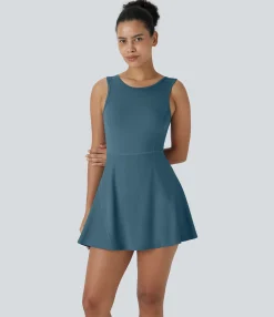 Mini Dresses|Active Dresses<HALARA 2-in-1 Pocket Mini Flare Golf Active Dress