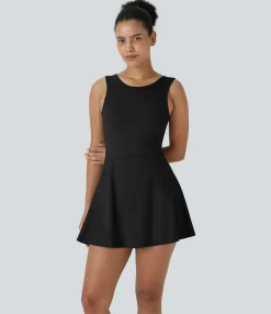 Mini Dresses|Active Dresses<HALARA 2-in-1 Pocket Mini Flare Golf Active Dress