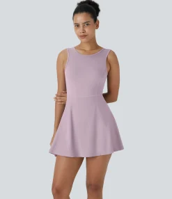 Mini Dresses|Active Dresses<HALARA 2-in-1 Pocket Mini Flare Golf Active Dress
