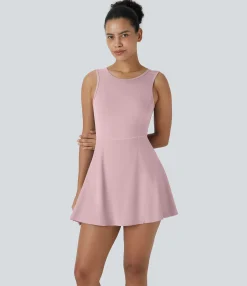Mini Dresses|Active Dresses<HALARA 2-in-1 Pocket Mini Flare Golf Active Dress