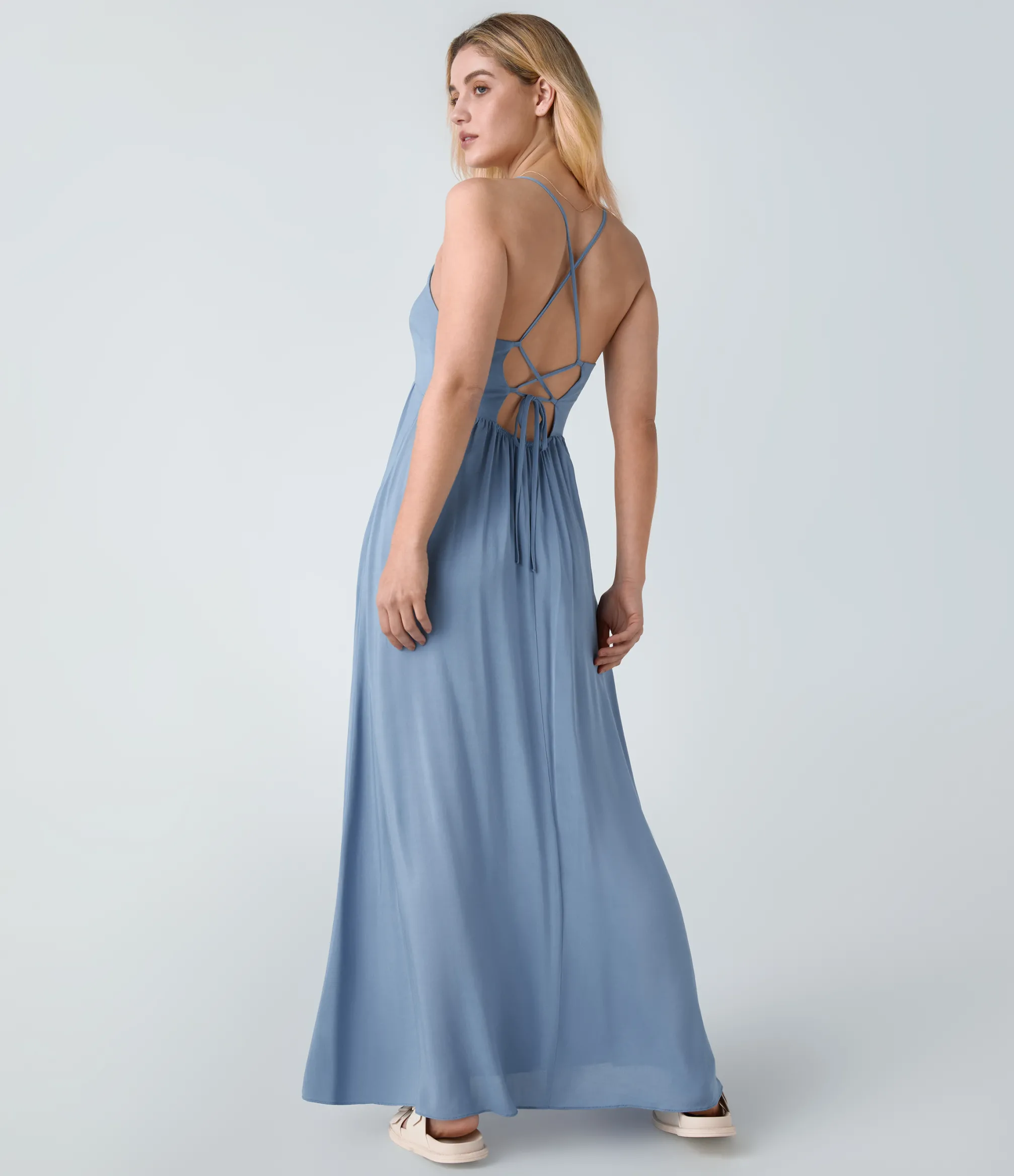 Maxi & Midi Dresses|Dresses<HALARA Lace Up Pocket Flowy Maxi Slip Dress