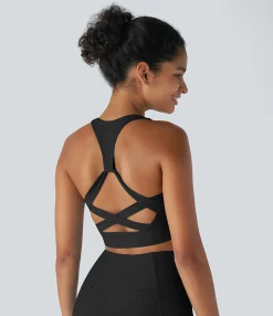 Beachwear<HALARA Land to Water U Neck Yoga Bikini Top Swimsuit