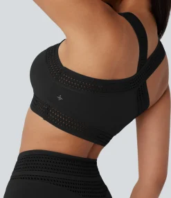 Sports Bras|Sports Bras<HALARA Light Support Crossover Cut Out Yoga Sports Bra