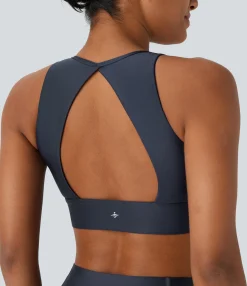 Sports Bras|Sports Bras<HALARA Light Support Sheen Yoga Sports Bra