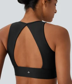 Sports Bras|Sports Bras<HALARA Light Support Sheen Yoga Sports Bra