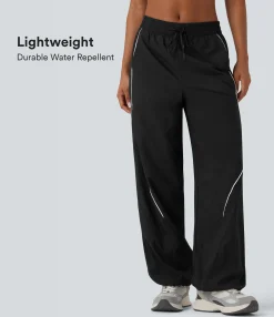 Joggers|Joggers<HALARA Lightweight Durable Water Repellent Low Rise Drawstring Color Block Cinchable Hem Running Joggers with Pockets
