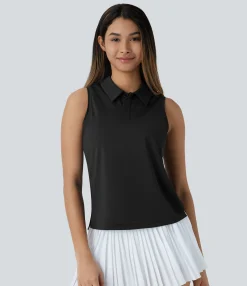 Tank Tops & Camis|Tank Tops<HALARA Lightweight Polo Neck Hem Golf Tank Top