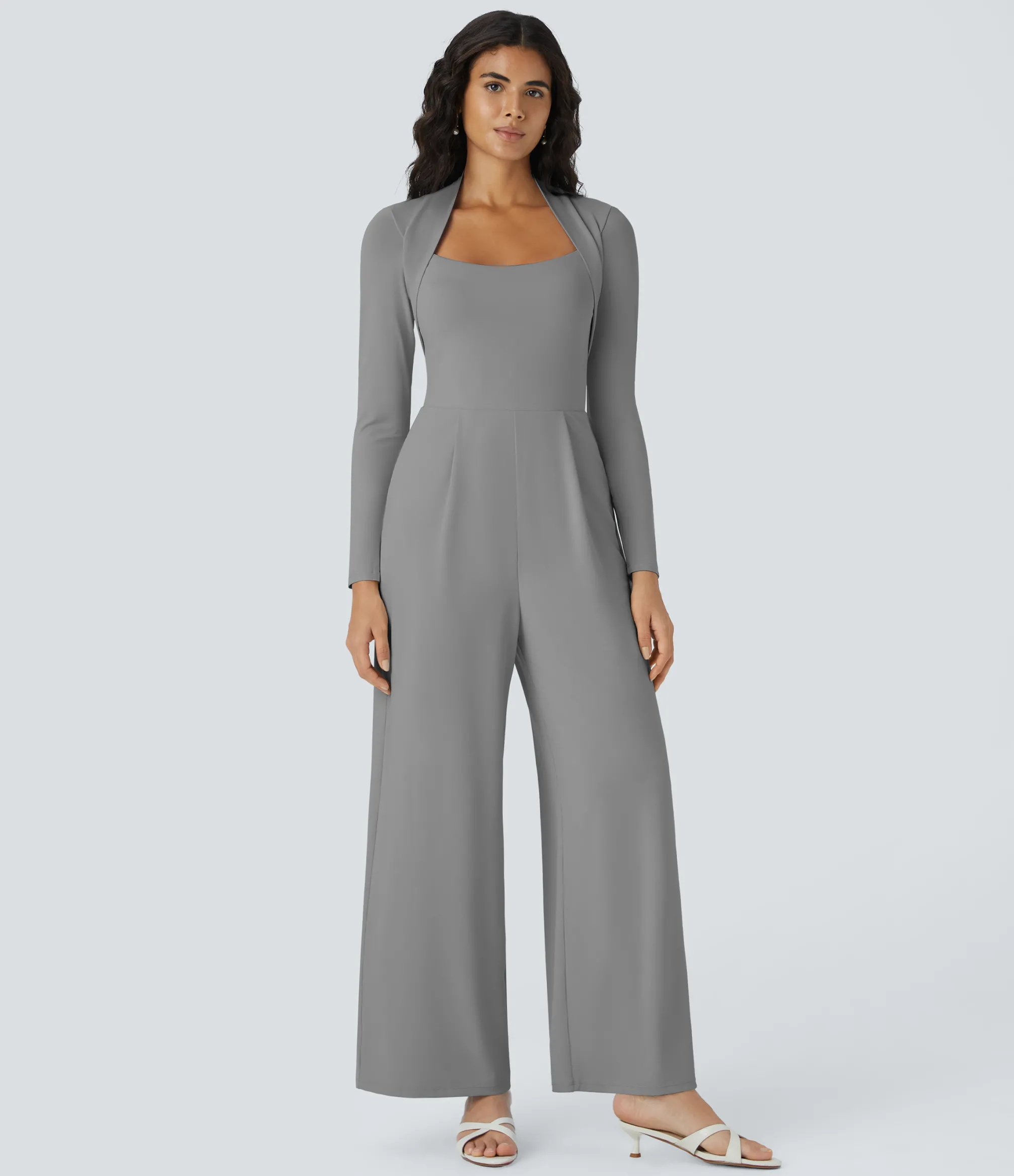 Jumpsuits<HALARA Long Sleeve Wide Leg Jumpsuit