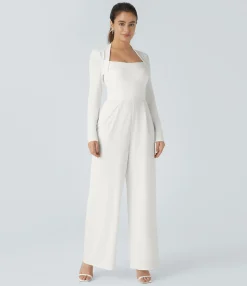 Jumpsuits<HALARA Long Sleeve Wide Leg Jumpsuit