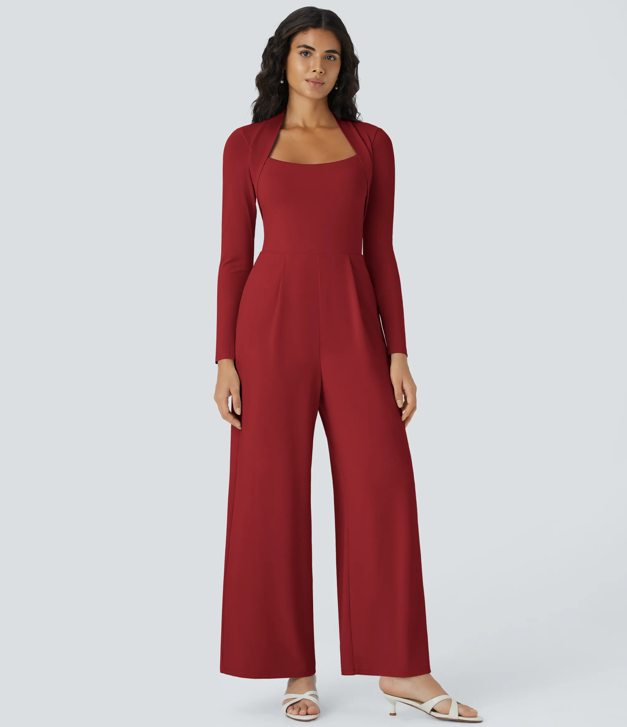 Jumpsuits<HALARA Long Sleeve Wide Leg Jumpsuit
