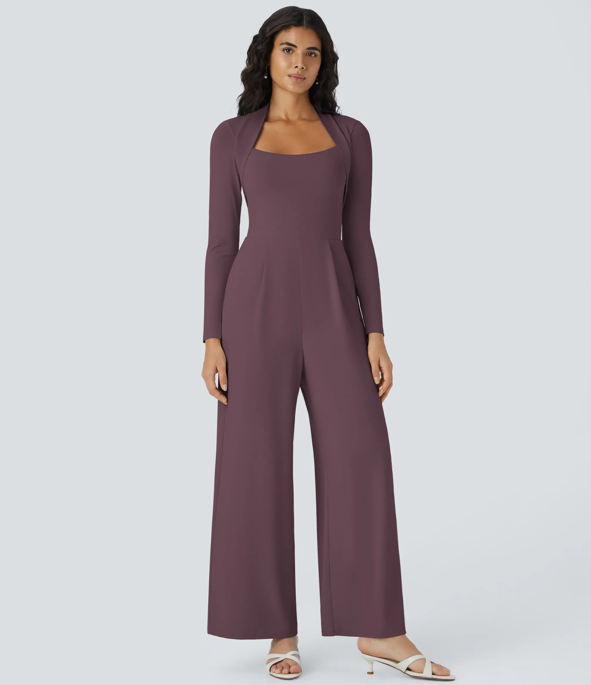 Jumpsuits<HALARA Long Sleeve Wide Leg Jumpsuit