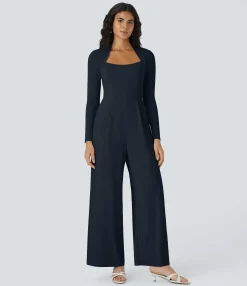 Jumpsuits<HALARA Long Sleeve Wide Leg Jumpsuit