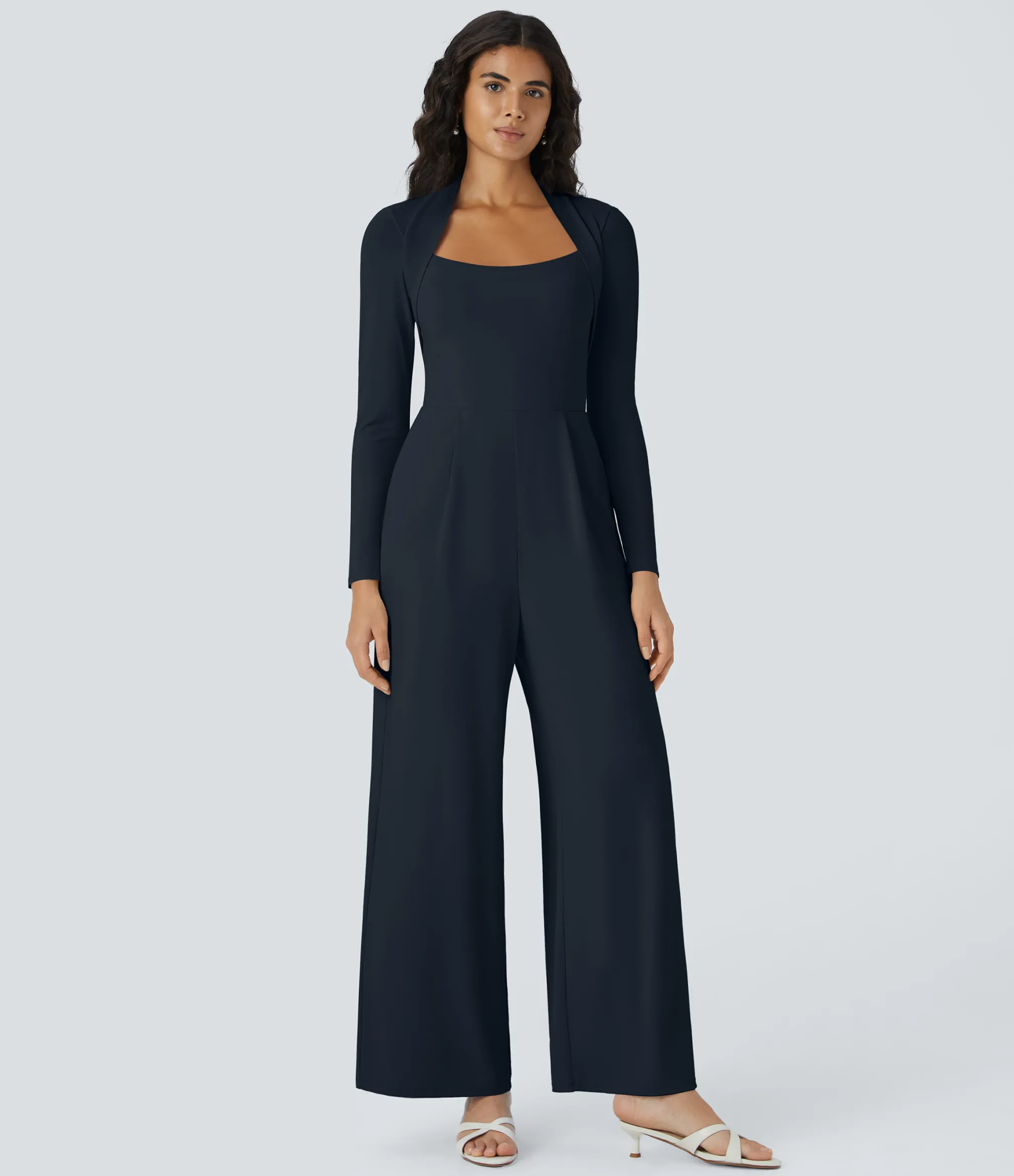 Jumpsuits<HALARA Long Sleeve Wide Leg Jumpsuit