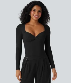 Bodysuits<HALARA Long Sleeve Work Bodysuit