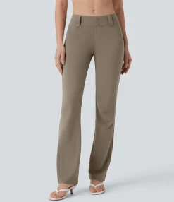 Pants<HALARA Low Rise Decorative Casual Pants
