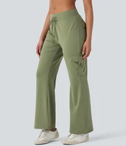 Cargo Pants|Pants<HALARA Low Rise Drawstring Casual Bootcut Cargo Pants with Pockets