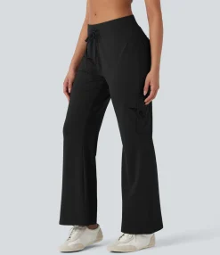 Cargo Pants|Pants<HALARA Low Rise Drawstring Casual Bootcut Cargo Pants with Pockets