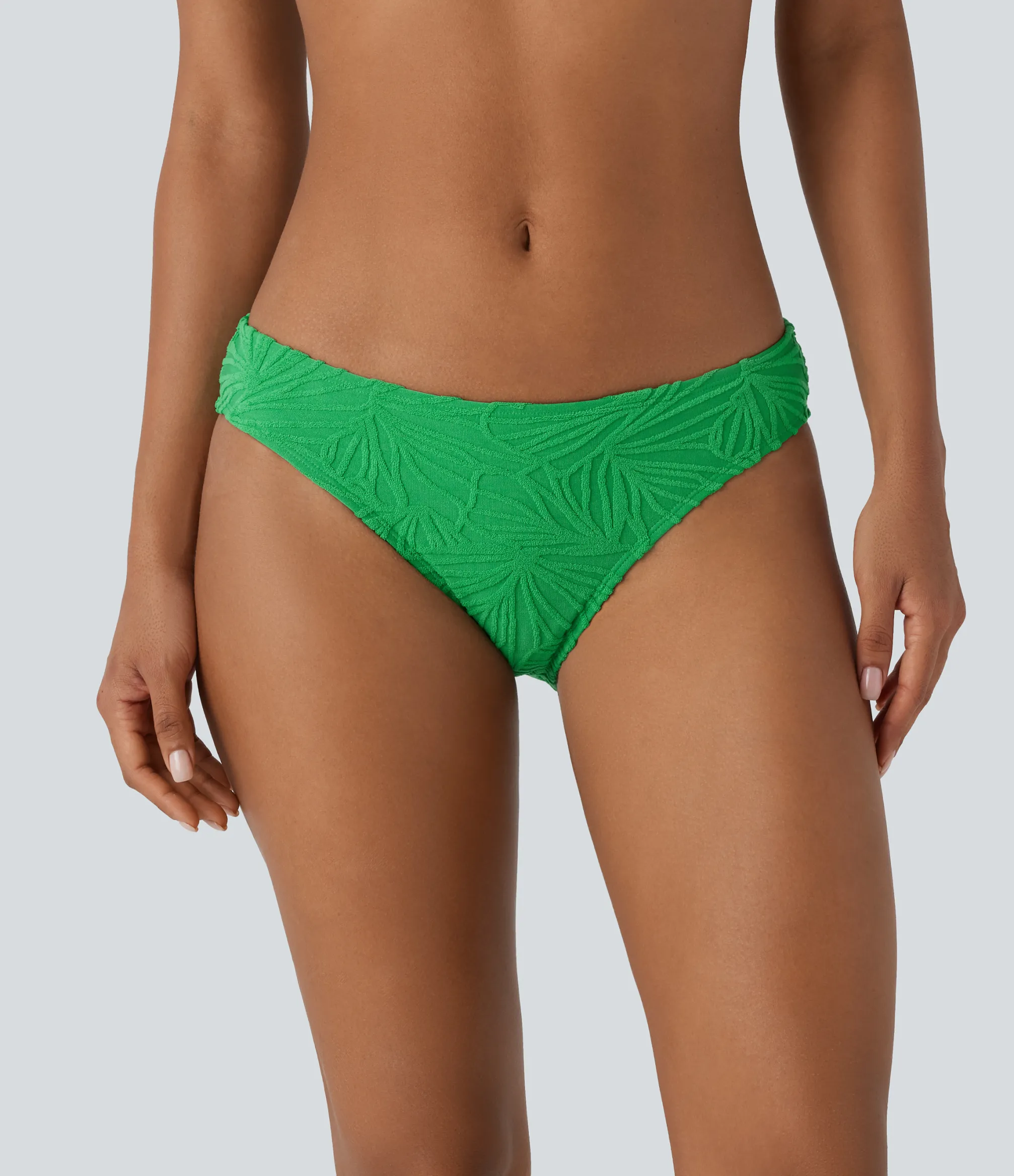 Beachwear<HALARA Low Rise Texture Jacquard Bikini Bottom Swimsuit
