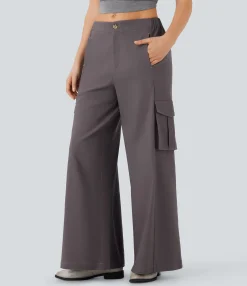 Pants|Cargo Pants<HALARA Low Rise Wide Leg Casual Cargo Pants with Pockets