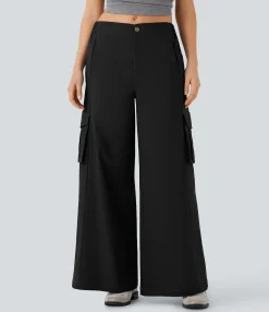 Pants|Cargo Pants<HALARA Low Rise Wide Leg Casual Cargo Pants with Pockets