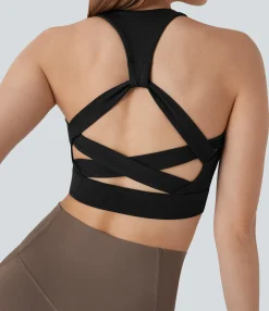Yoga Tops|Sports Bras<HALARA Low Support Racerback Yoga Sports Bra-D/DD/DDD/F Cups