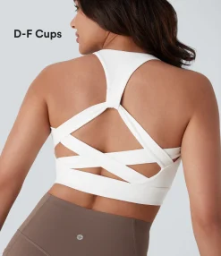 Yoga Tops|Sports Bras<HALARA Low Support Racerback Yoga Sports Bra-D/DD/DDD/F Cups
