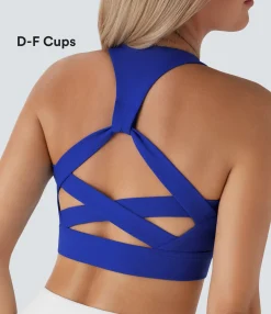 Yoga Tops|Sports Bras<HALARA Low Support Racerback Yoga Sports Bra-D/DD/DDD/F Cups