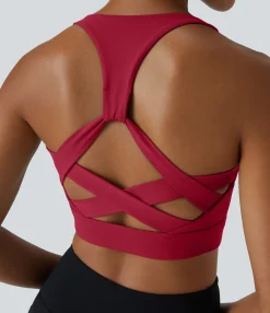 Yoga Tops|Sports Bras<HALARA Low Support Racerback Yoga Sports Bra