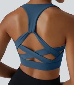 Yoga Tops|Sports Bras<HALARA Low Support Racerback Yoga Sports Bra
