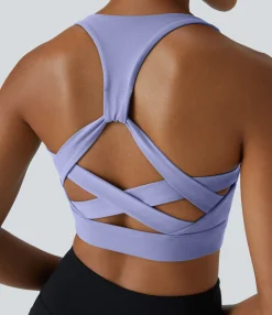 Yoga Tops|Sports Bras<HALARA Low Support Racerback Yoga Sports Bra
