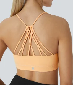 Yoga Tops|Sports Bras<HALARA Low Support U Neck Yoga Sports Bra