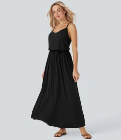 Maxi & Midi Dresses|Dresses<HALARA Maxi Flowy Slip Dress with Pockets