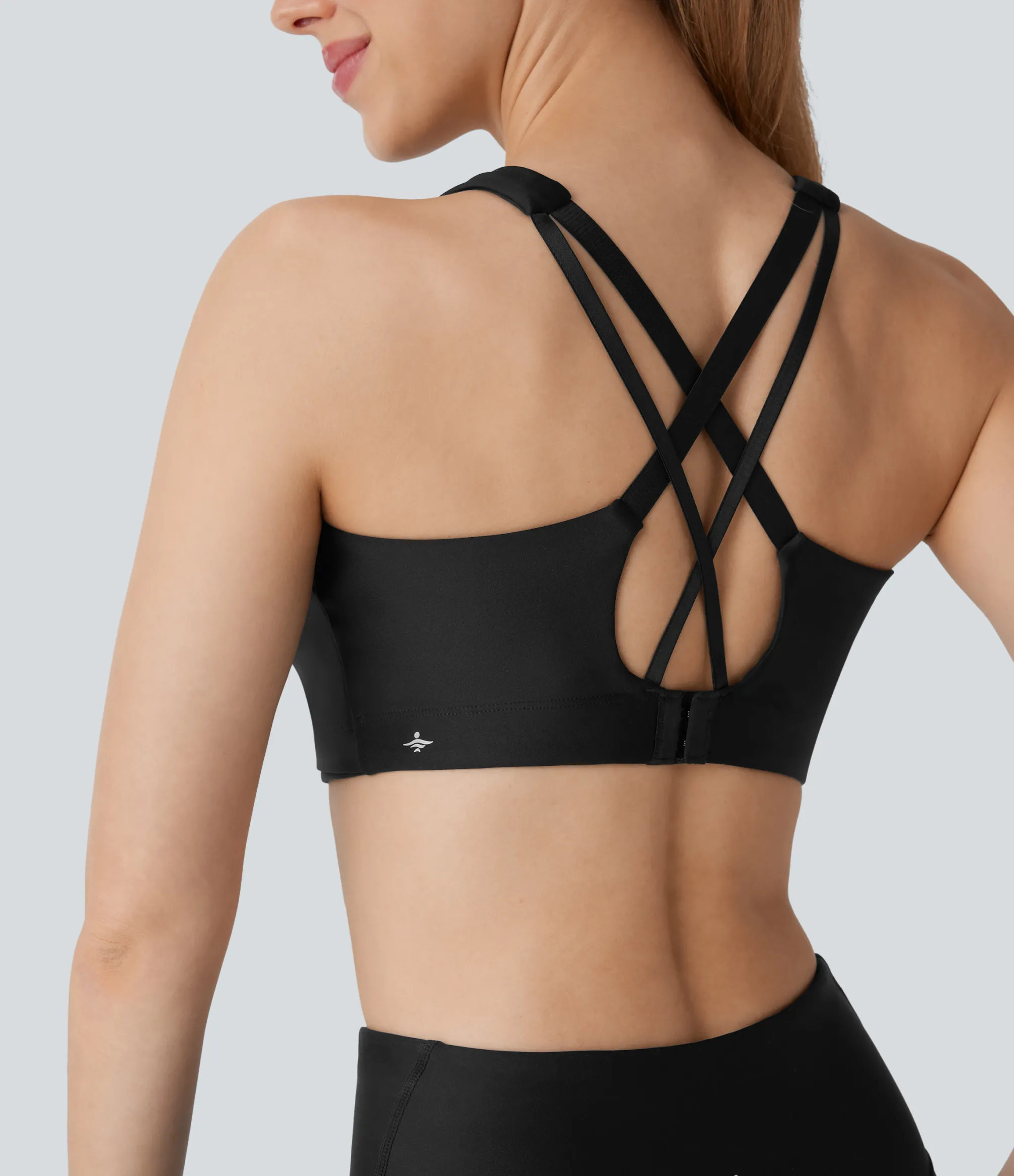 Sports Bras|Sports Bras<HALARA Medium Support Adjustable Hook Sheen Workout Sports Bra