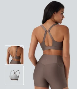 Sports Bras|Sports Bras<HALARA Medium Support Sheen Running Sports Bra