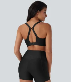 Sports Bras|Sports Bras<HALARA Medium Support Sheen Running Sports Bra