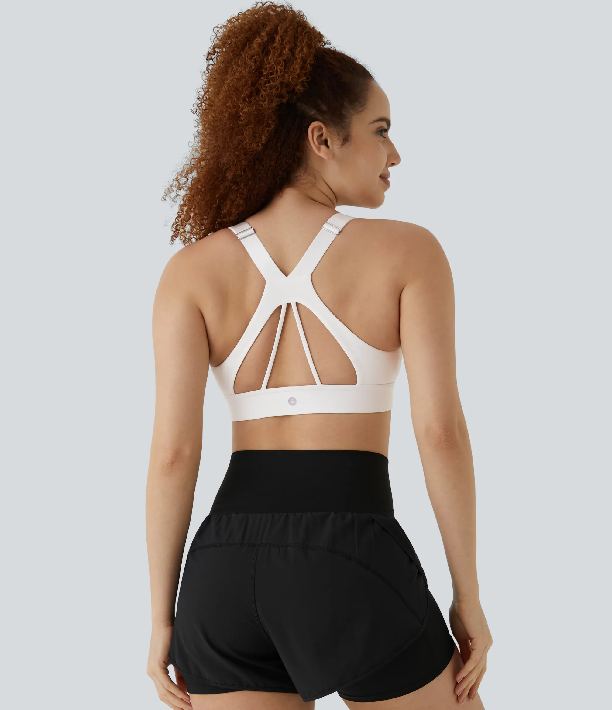 Sports Bras|Sports Bras<HALARA Medium Support Zipper Workout Sports Bra