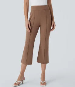 High-Waisted Pants|Skinny Pants<HALARA Mid High Waisted Capri Bootcut Casual Pants