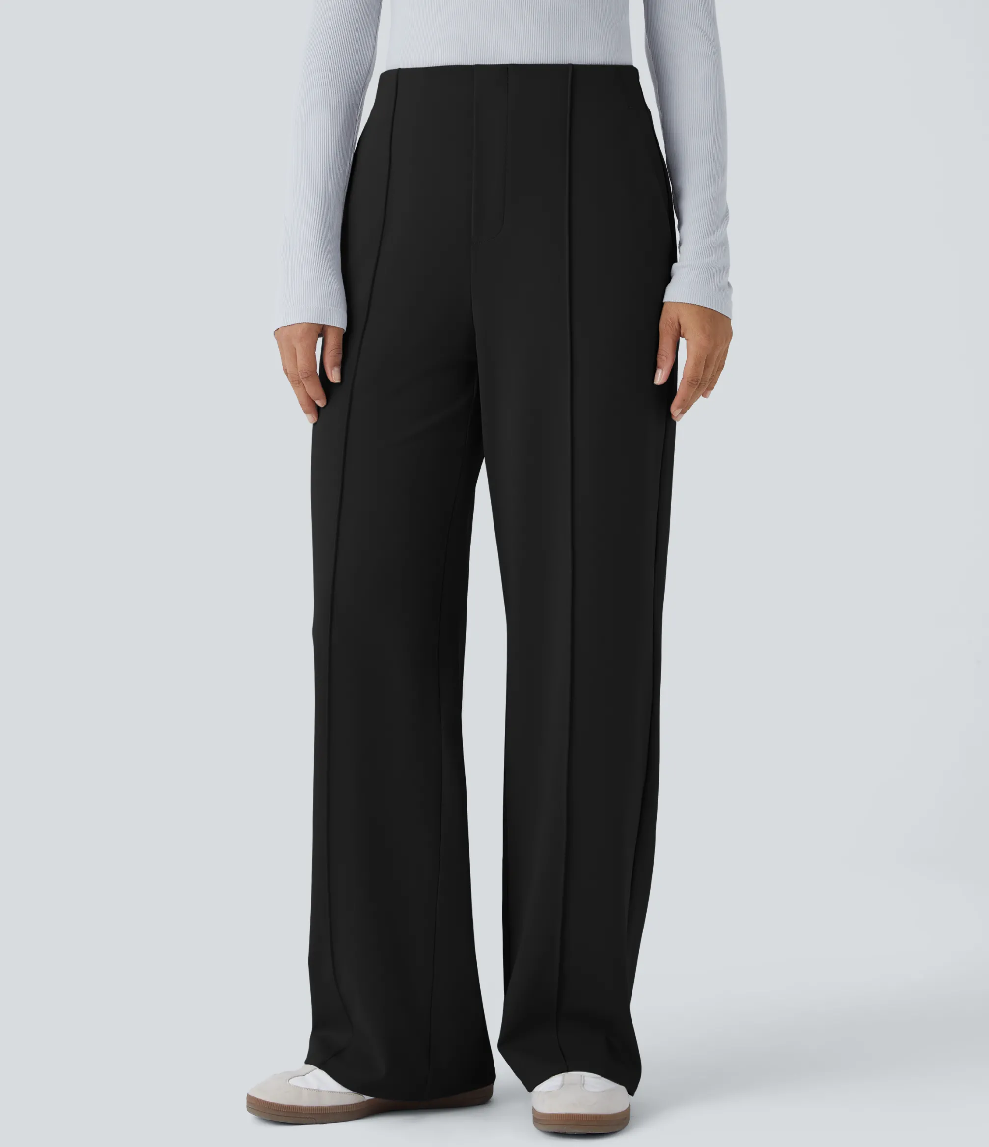 High-Waisted Pants|Work Pants<HALARA Mid High Waisted Pocket Work Pants