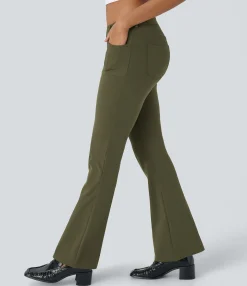 Skinny Pants|Pants<HALARA Mid Low Rise Decorative Pockets Casual Pants Forest Night