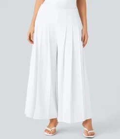 Pants|Wide-Leg Pants<HALARA Mid Low Rise Pocket Pleated Flowy Wide Leg Pants