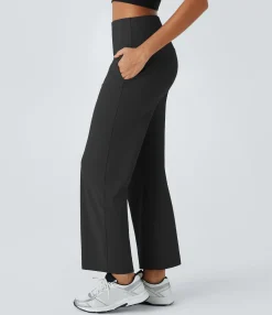Pants|Straight-Leg Pants<HALARA Mid Low Rise Pocket Straight Leg Yoga Pants