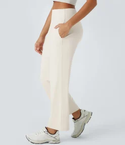 Pants|Straight-Leg Pants<HALARA Mid Low Rise Pocket Straight Leg Yoga Pants