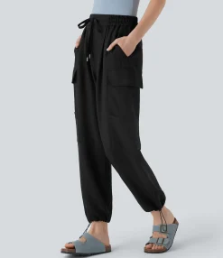 Pants|Cargo Pants<HALARA Mid Rise Drawstring Casual Cargo Pants with Pockets