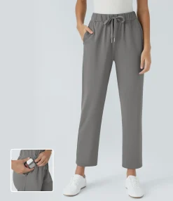 Pants|Halara Flex™ Pant<HALARA Mid Rise Drawstring Pocket Work Pants